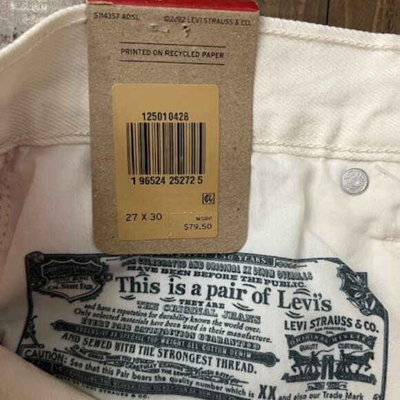 Levi’s 501 Original Fit Straight Leg Jeans White Tie Dye Women's 27 x 30 - Picture 6 of 6
